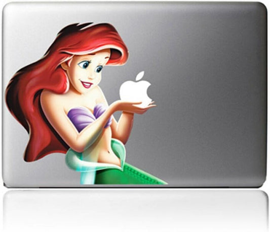 Leo70 - Circle Love Computer Decals 2400Dpi Cartoon Little Mermaid Laptop 8 x 7.5 inches